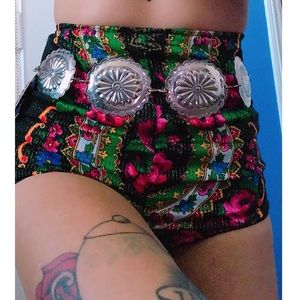 Tunnel Vision handmade high waisted shorts